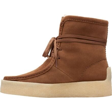 Ботинки Clarks Wallabee женские замшевые, коричневый — фото 4