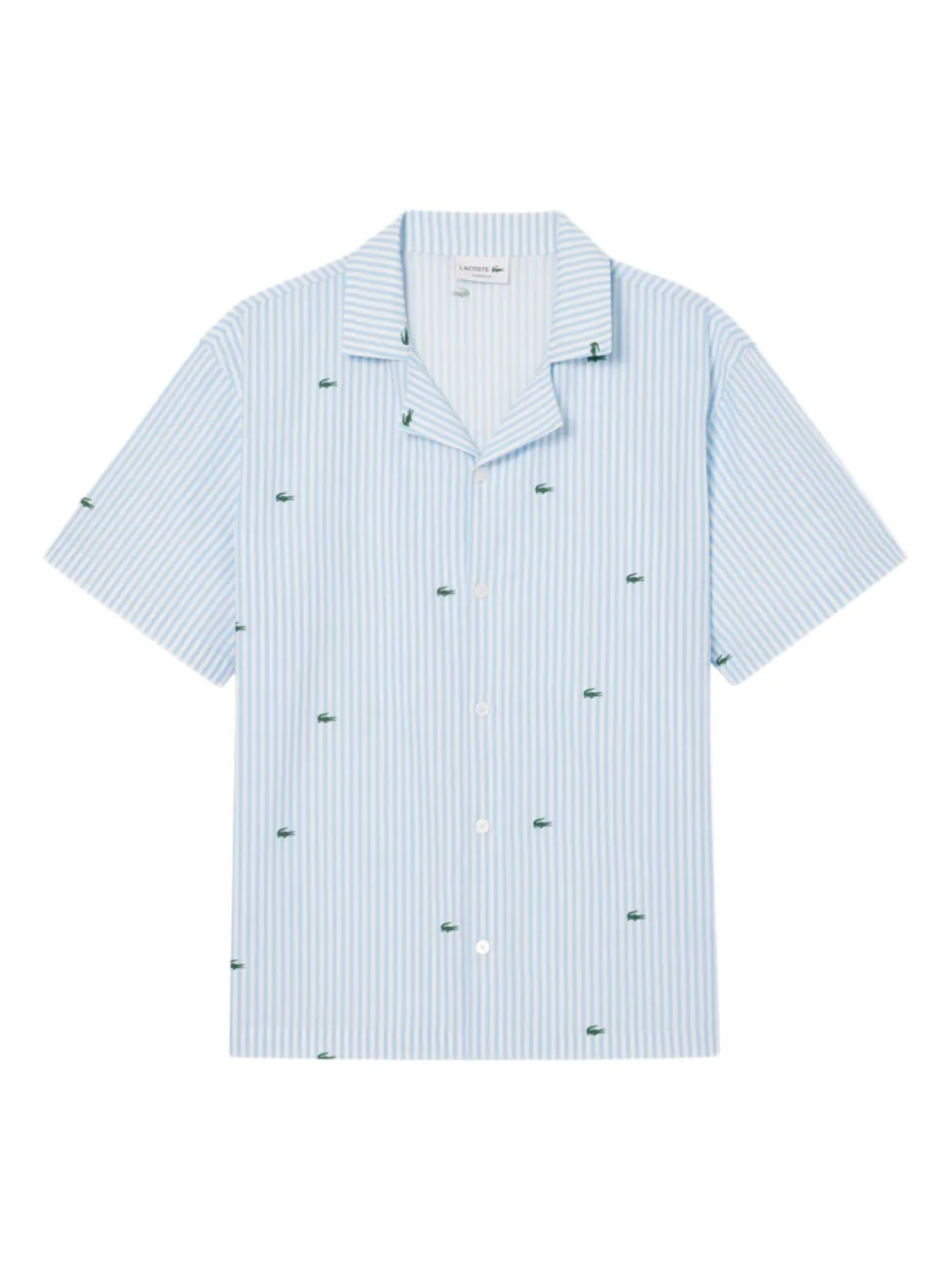 

Рубашка с вышитым логотипом Lacoste, синий