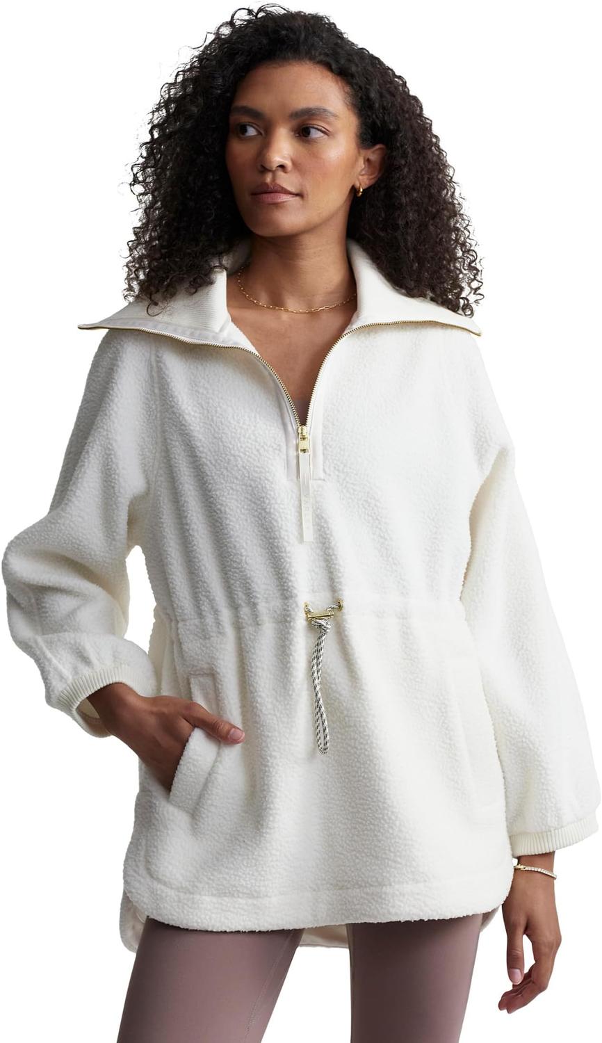 

Толстовка Varley Parnel 1/2 Zip Fleece, цвет Egret