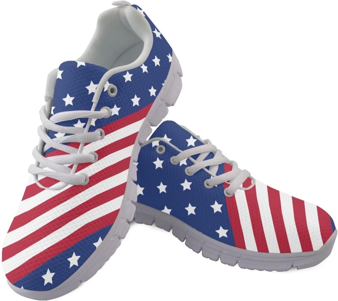 

Мужские кроссовки GIFTPUZZ с шнуровкой для занятий спортом, беговые, с высокой подошвой, дышащие, легкие, для тренажерного зала и тенниса, Fashion American Flag