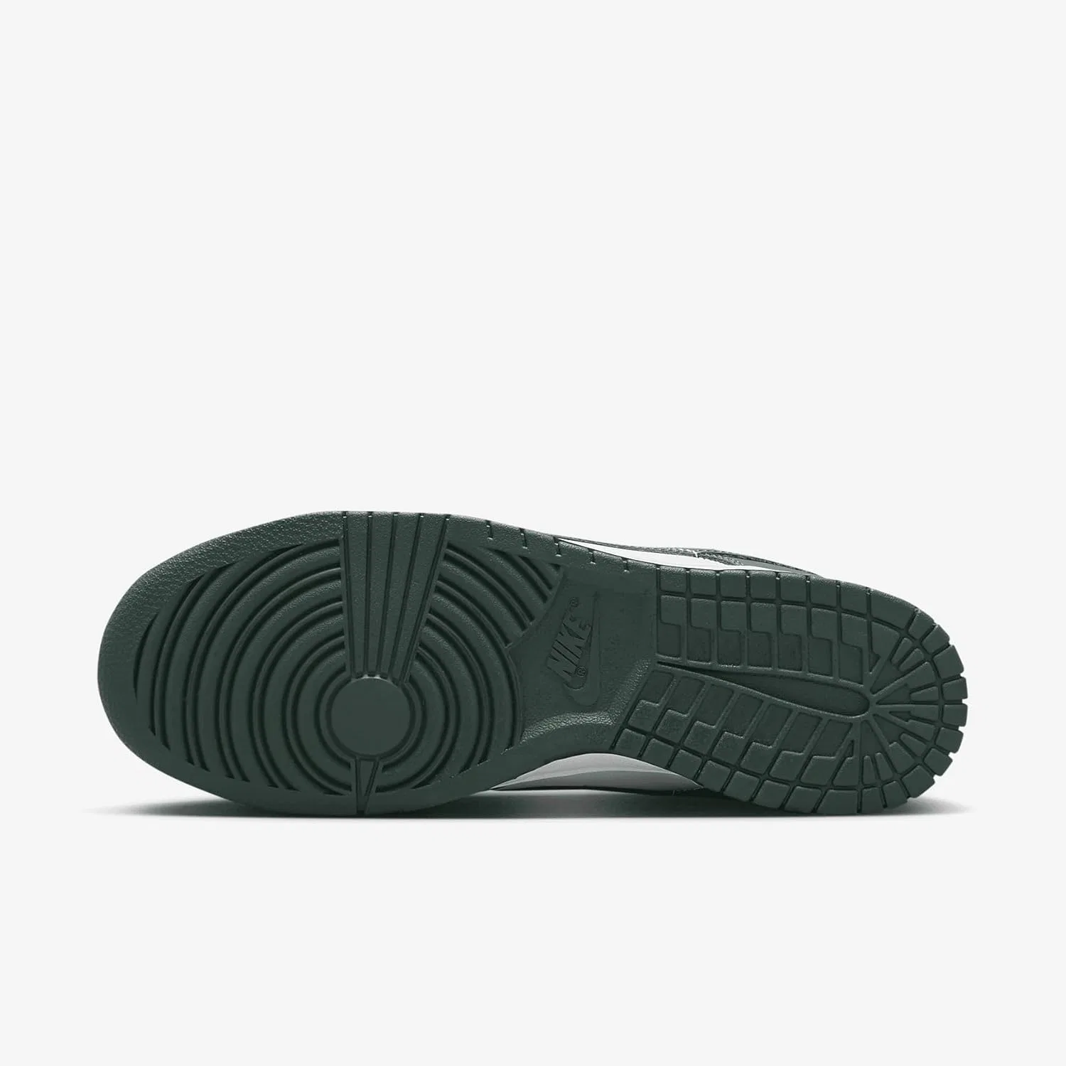 Мужские скейтбордистские кроссовки Nike Dunk Low Retro, белый/зеленый — фото 2