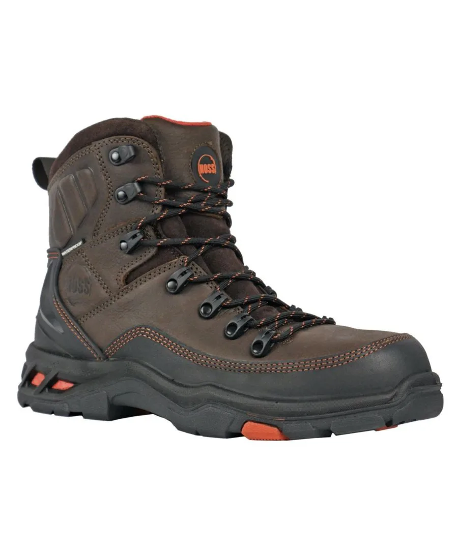 Мужские водонепроницаемые рабочие ботинки Traverse с композитным носком Hoss Boot Company, коричневый