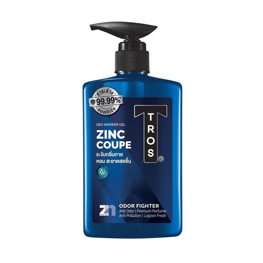 

Tros Гель-део для душа Zinc Coupe Lagoon Fresh 450 мл. ระงับกลิ่นกาย, Blue