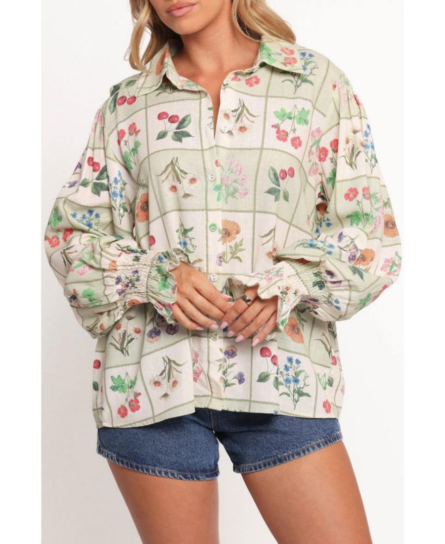 

Женская рубашка с длинным рукавом Tomi Petal and Pup, Flower market