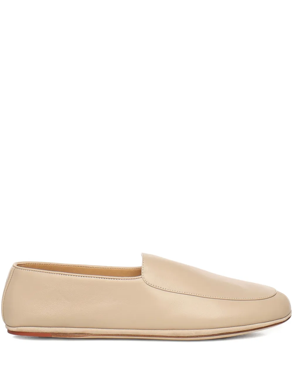 Кожаные балетки Loro Piana, нейтральный