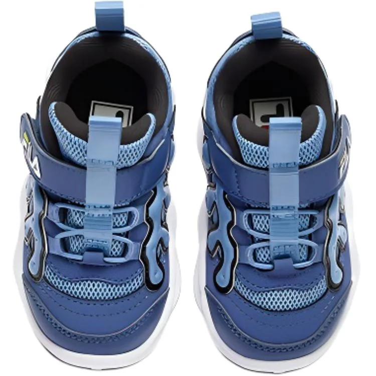 FILA KIDS Низкие детские кроссовки с противоскользящей подошвой, амортизацией и устойчивостью к истиранию, синие — фото 4