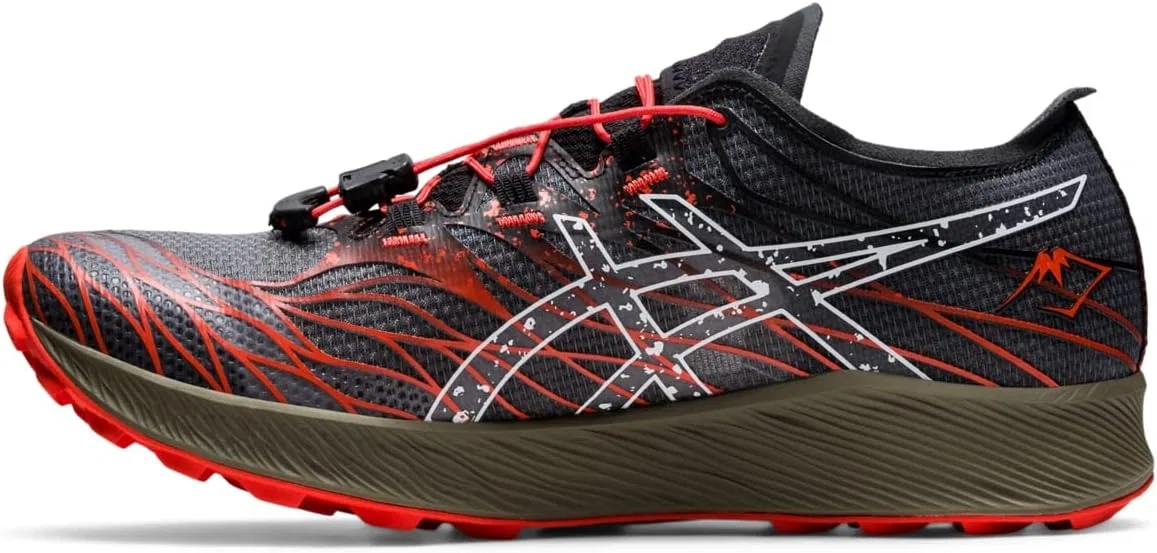Мужские беговые кроссовки ASICS Fujispeed, Black Cherry Tomato — фото 4