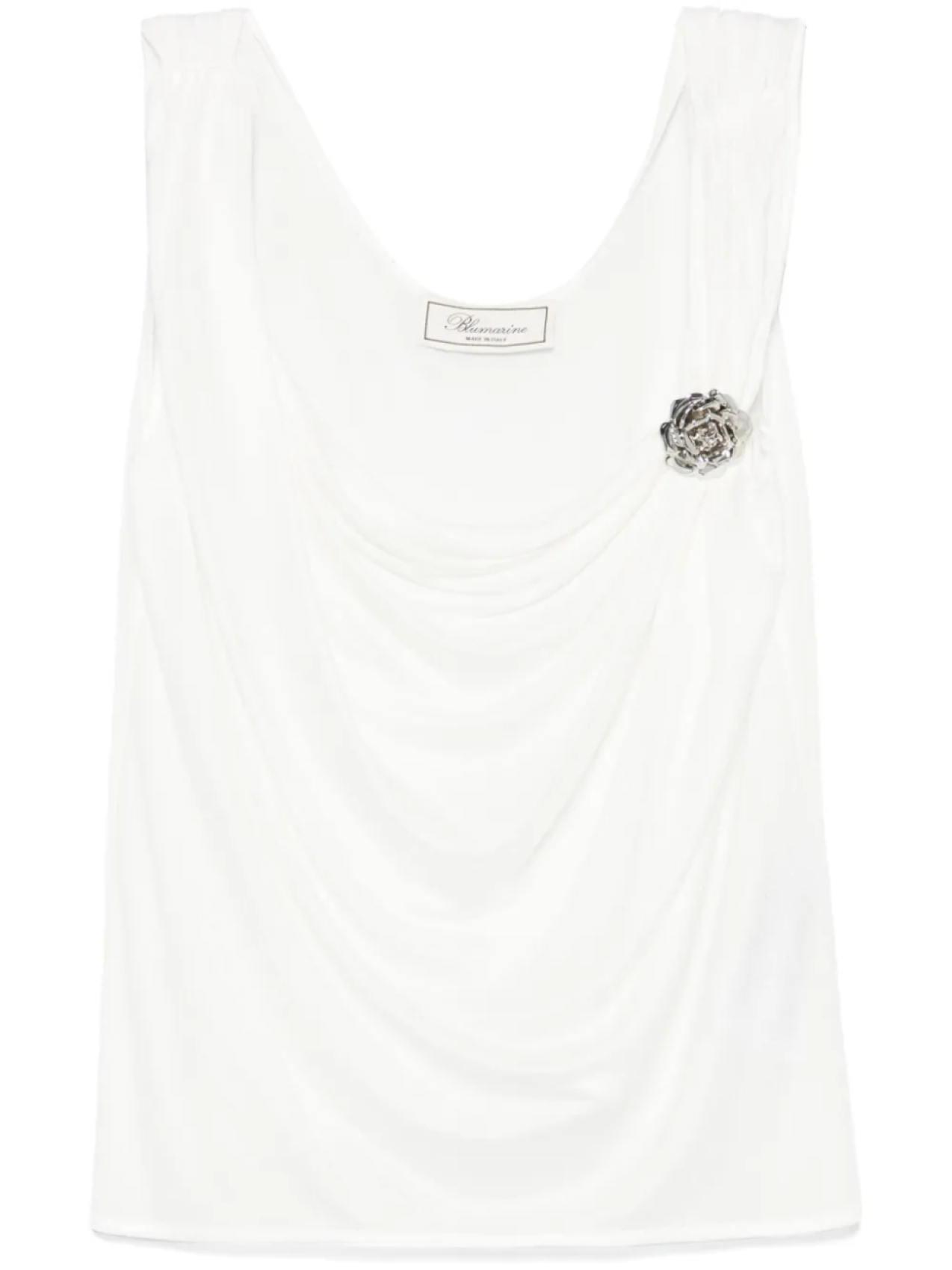 

Blumarine топ с брошью, белый