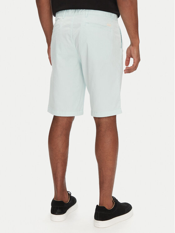 Шорты из ткани обычного кроя Chino-Slim-Shorts 50536723 Boss, голубой — фото 3