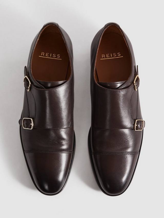 Кожаные монашеские туфли из амальфи Reiss, темно-коричневый — фото 2