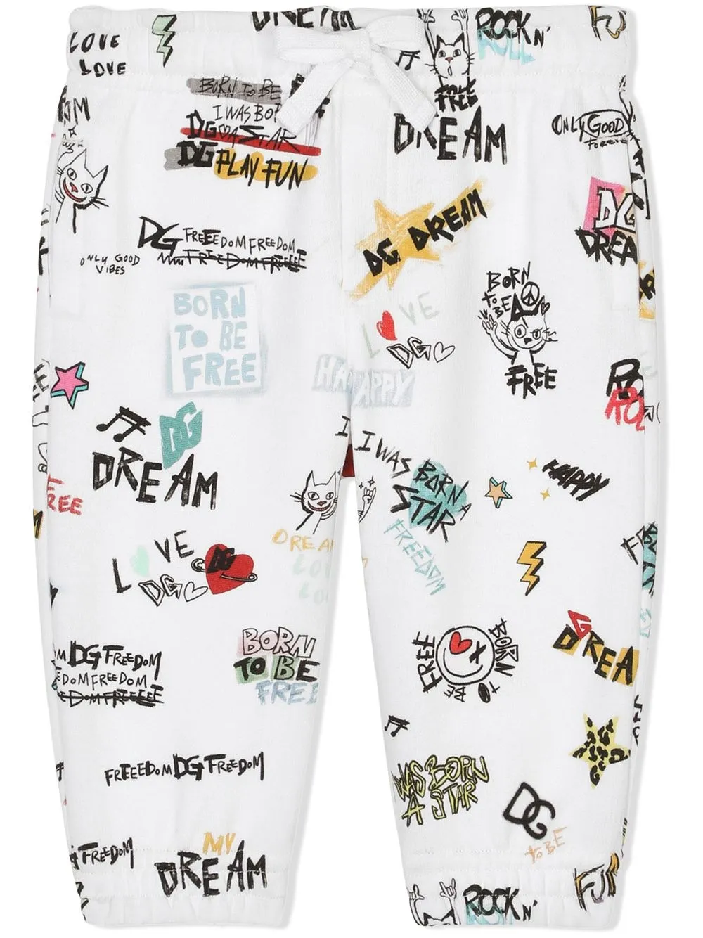

Спортивные брюки с принтом Dolce & Gabbana Kids, белый