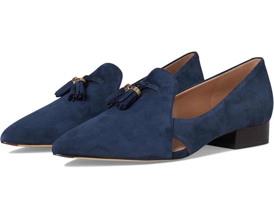 

Лоферы Cole Haan Vanya Tassel Flat, цвет Navy Blazer Suede