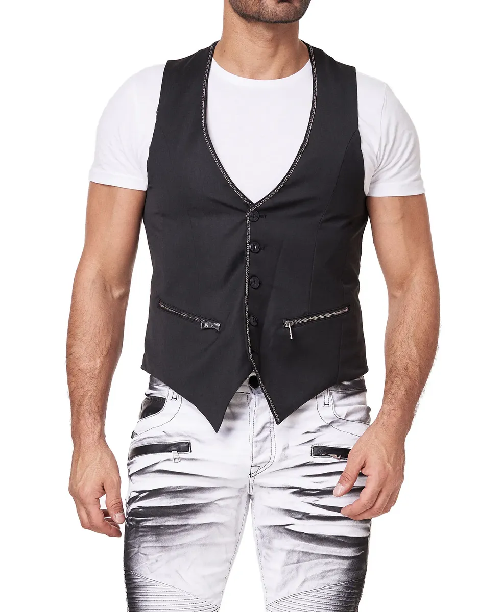 

Жилет из софтшелла KINGZ с большим принтом на спине, черный