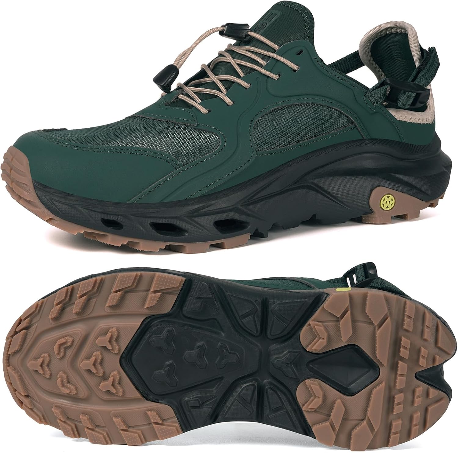 

Мужские амфибийные водные туфли для улицы, походные сандалии, быстросохнущие, для плавания, пляжа, закрытым носком, противоскользящие, для рыбалки на реке, парусного спорта, путешествий и активного отдыха Sisttke, зеленый