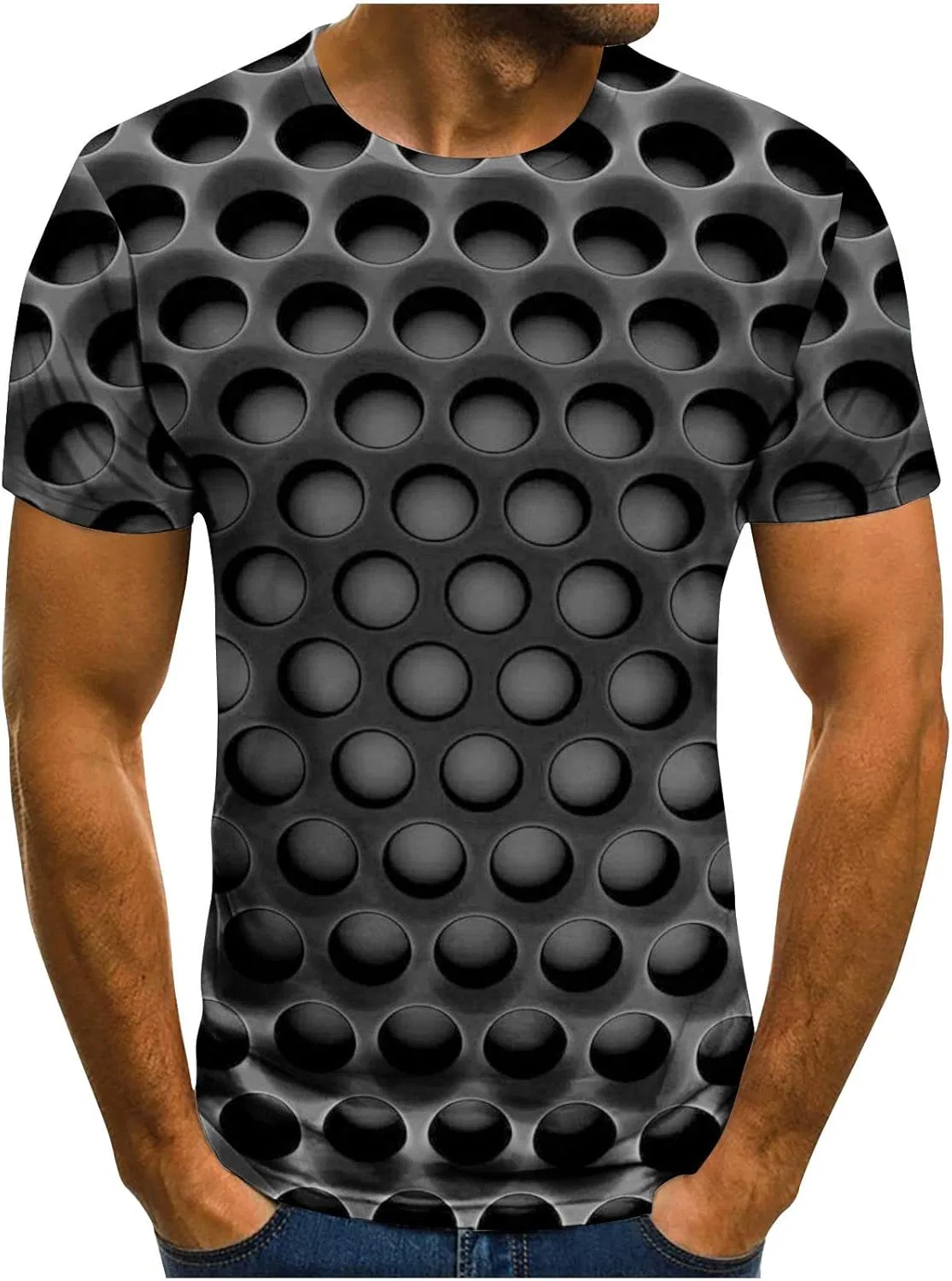 Футболка с принтом Fish Net Mesh, Generic, P-365 Gray