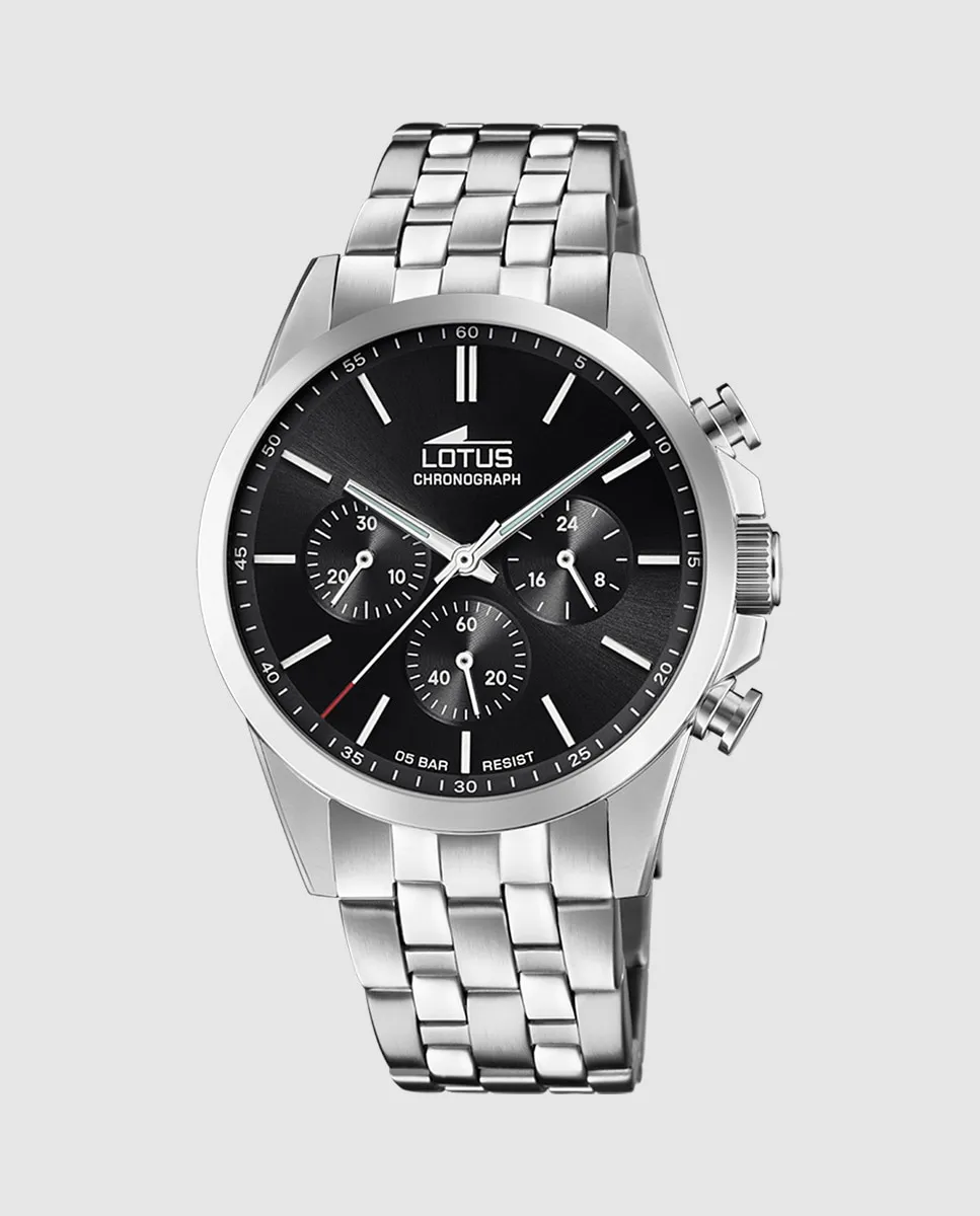 

Мужские часы 18989/4 Chrono из серебристой стали LOTUS, серебряный