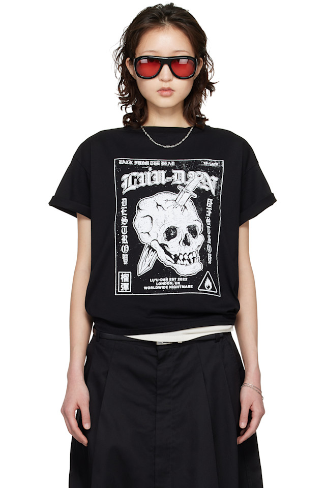 

Lu'U Dan Черная футболка в квадрате