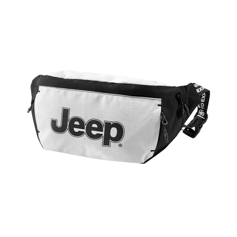 

Jeep Полиэстеровый поясной мешок Regular Unisex Dark Night Black / Cloud Mist White