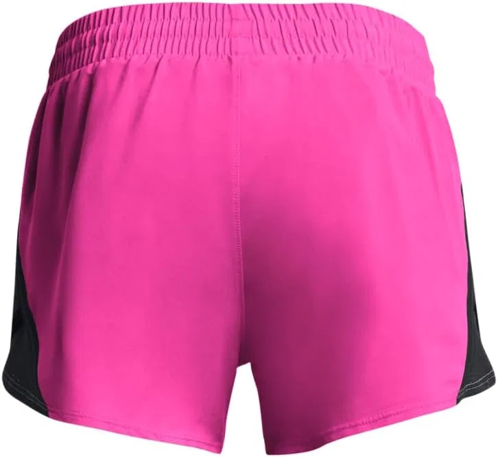 Шорты Under Armour Girls' Fly By Shorts, (652) Rebel Pink/Black/Reflective — фото 2