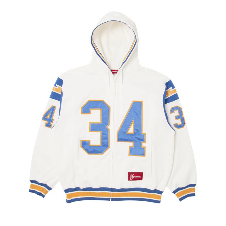 

Толстовка Supreme Football Zip Up Hooded 'White', белый