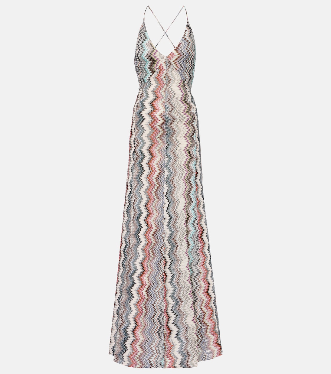 

Платье макси Zig Zag Missoni, Multicolor White Blue Brown