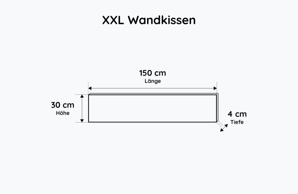 

Настенная подушка XXL с монтажным комплектом 150 см х 30 см, подходит для подушек-зажимов различных цветов, цвет: серый Lycce, серо-коричневый