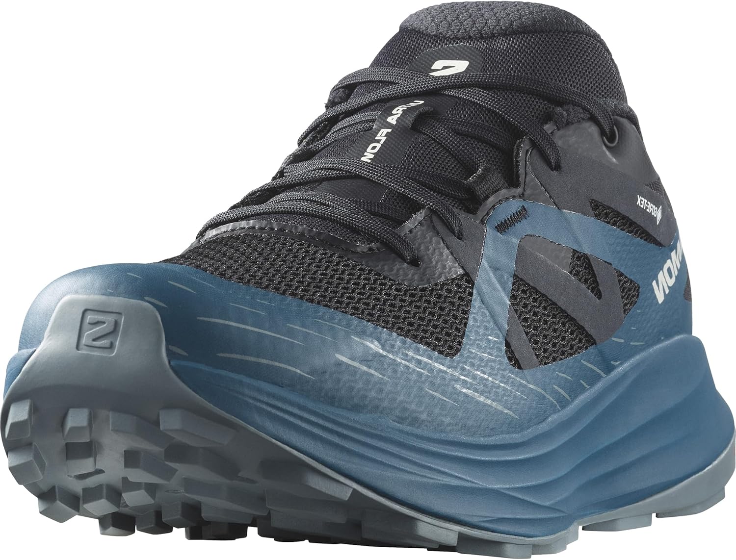 Женские трейловые кроссовки Salomon Ultra Flow Gore-Tex, Waterproof, Black/Deep Dive/Trooper — фото 2