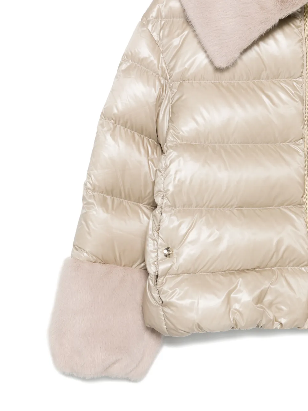 Куртка с отделкой из искусственного меха Herno Kids, нейтральный — фото 3