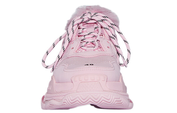 Кроссовки triple s sneaker fake fur 'pink' Balenciaga, розовый — фото 3