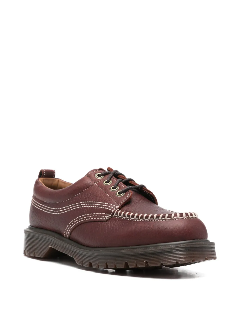 Кожаные лоферы Lowell с контрастной строчкой Dr. Martens, красный — фото 2