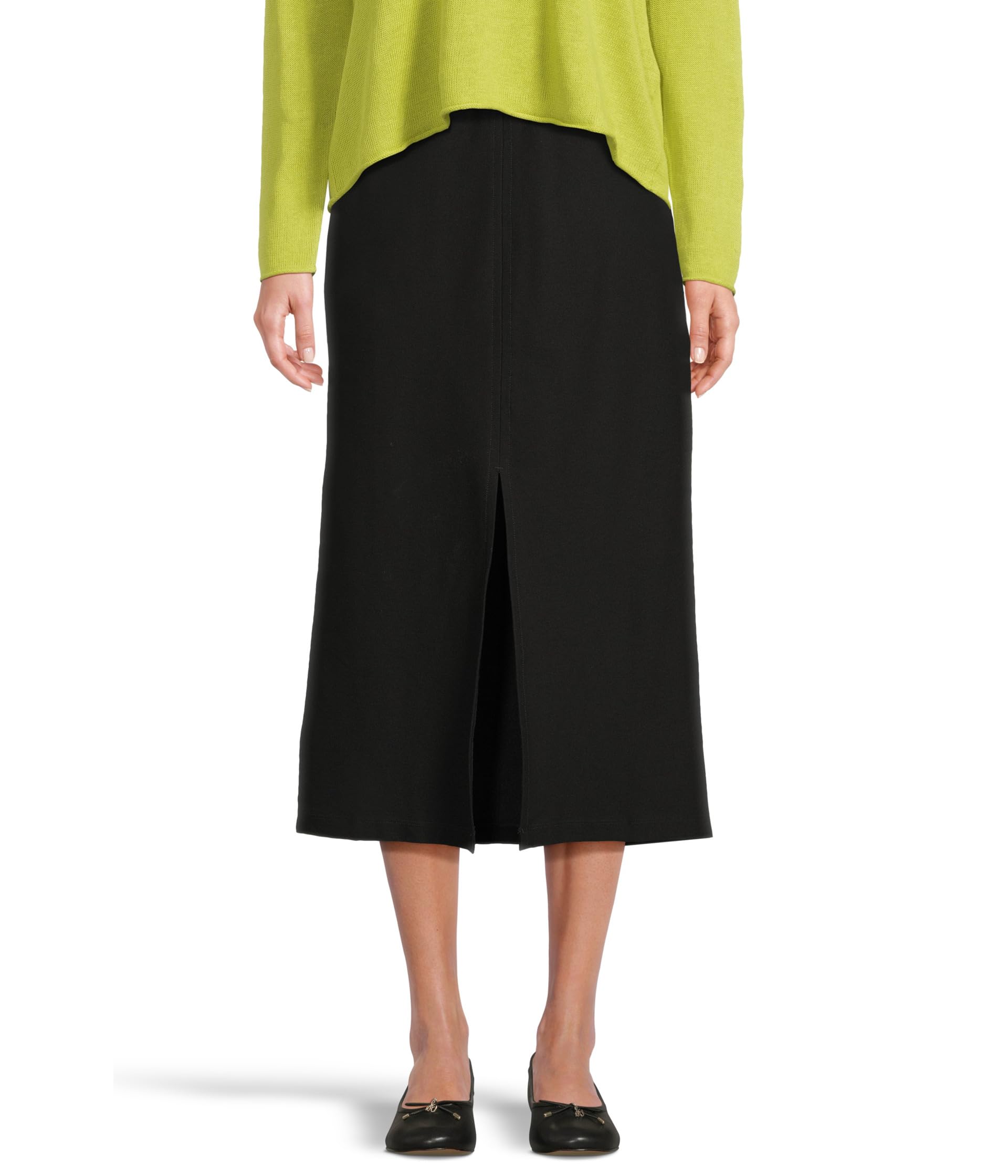 

Юбка Eileen Fisher Petite Skirt With Front Slit, черный