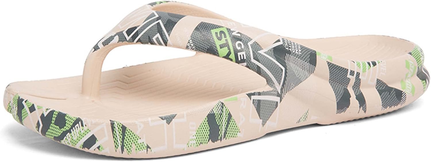 

Летние мужские модные тапочки сандалии пляжная обувь легкая комфортная дышащая мягкая обувь вьетнамки Generic, хаки