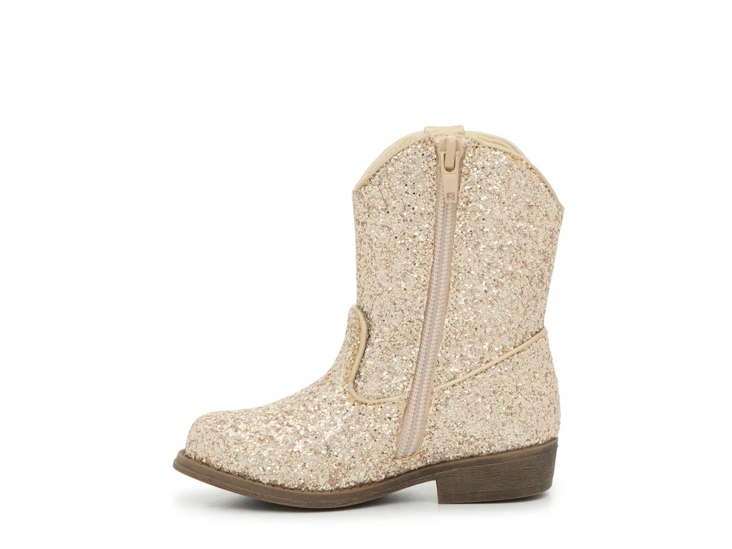 Ботинки Kelly & Katie Lil Amelia Cowboy Boot - Kids', Gold Glitter — фото 3