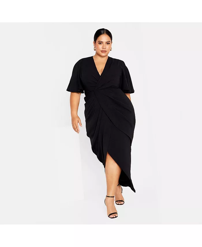 

Платье макси Plus Size Braelynn CITY CHIC, черный