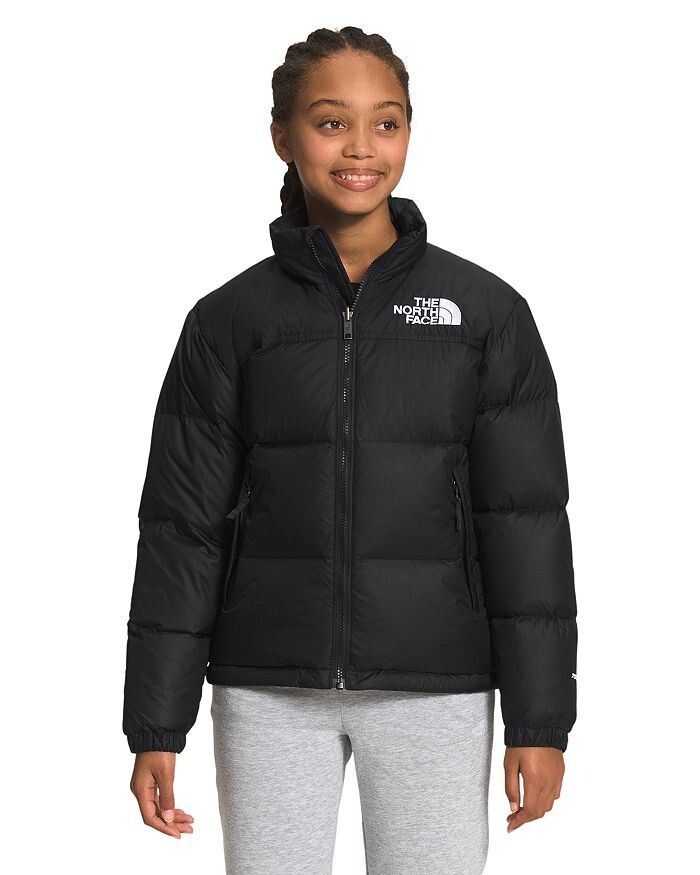 Куртка Nuptse унисекс для подростков 1996 года The North Face в стиле ретро - Little Kid, Big Kid, черный — фото 3