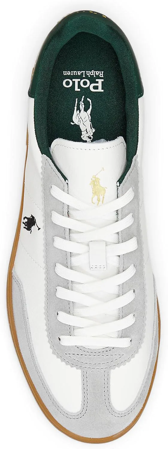 Мужские кроссовки Polo Ralph Lauren Bedford из кожи и замши, мягкий серый — фото 2