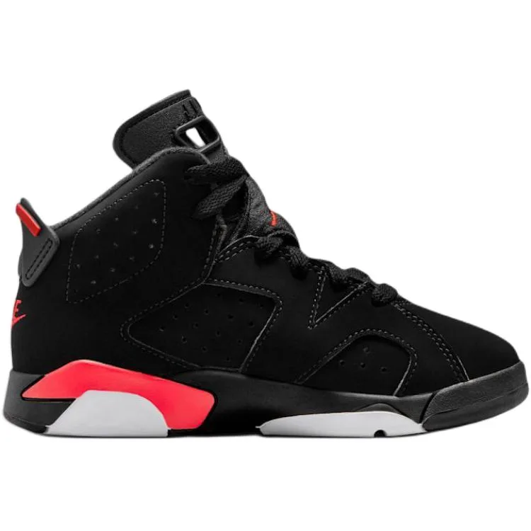 Jordan Детские баскетбольные кроссовки Air 6 Mid top черно-красные для детей 3-7 лет — фото 3