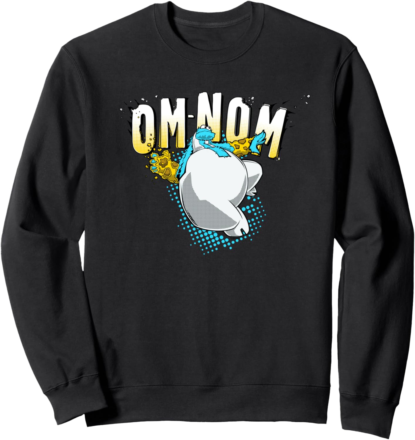 

Толстовка Om-Nom «Улица Сезам» Cookie Monster Sesame Street, черный