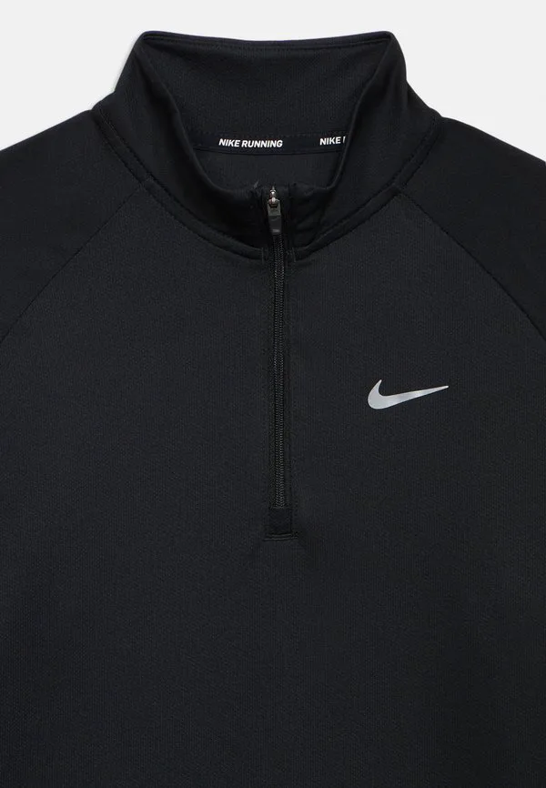 Унисекс футболка с длинными рукавами и молнией до середины груди miler Nike Performance, Black — фото 3