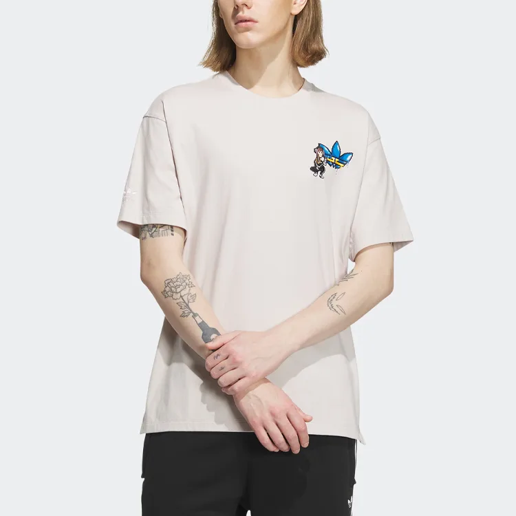 Adidas Originals Футболка с рукавом дроп-шоулдер Monkey Kingdom унисекс Mica Powder — фото 3