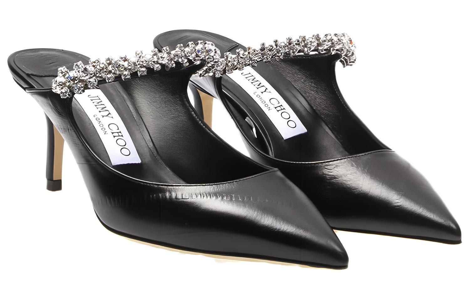 Бинг 70 мм мюли с кристаллами Jimmy Choo, черный — фото 3