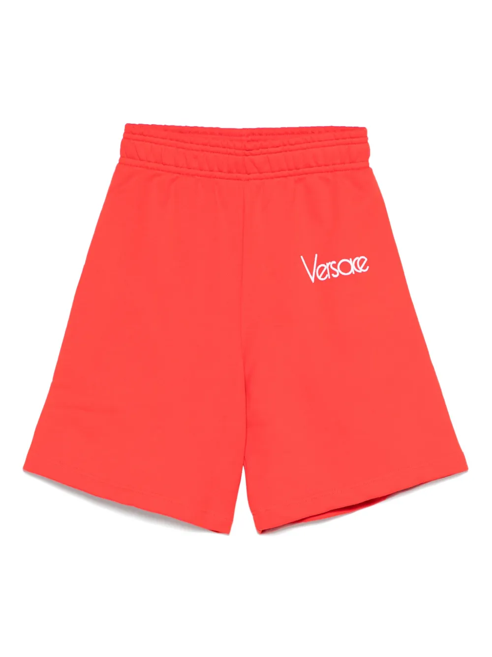 

Шорты с вышитым логотипом Versace Kids, красный