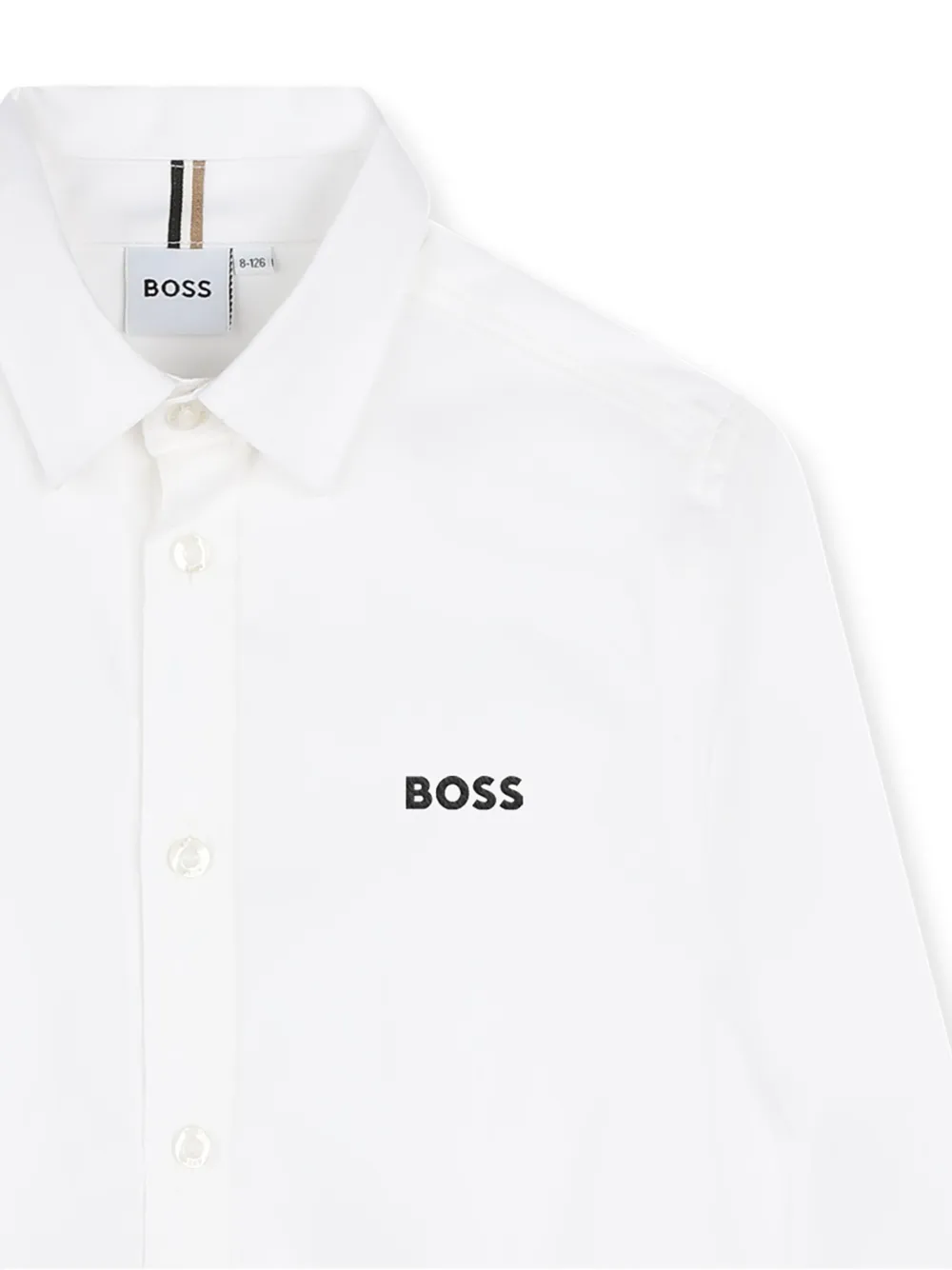 Футболка с длинными рукавами и логотипом BOSS Kidswear, белый — фото 3