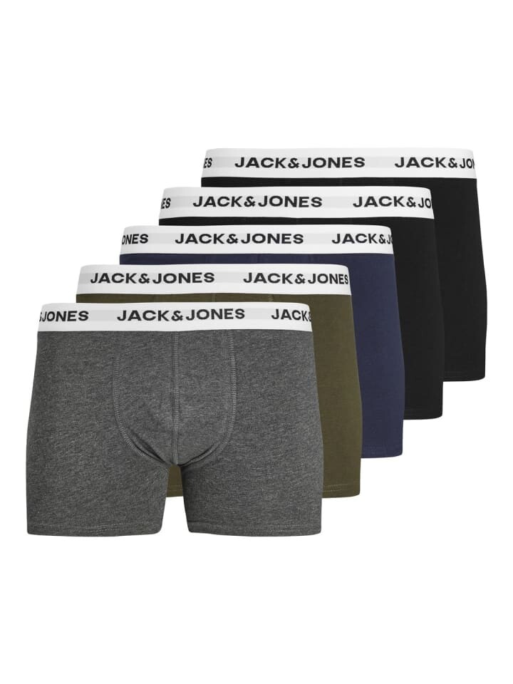 

Боксеры Jack & Jones Trunk JACBASIC WHITE WB TRUNKS 5er Pack slim, цвет verschiedene