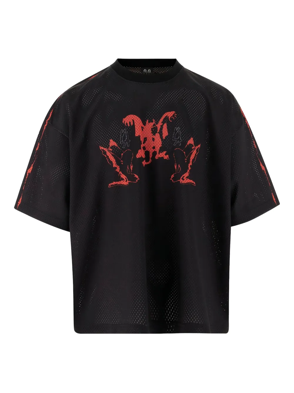 

Футболка с сетчатой вставкой 43 Label Group, черный