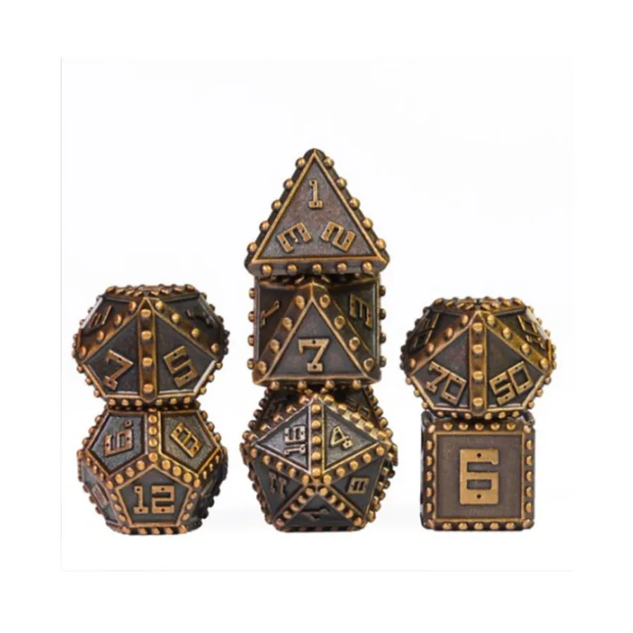 

Полиэтиленовый комплект золотой бригантинной брони (7), Dice Sets - Metal - Brigandine