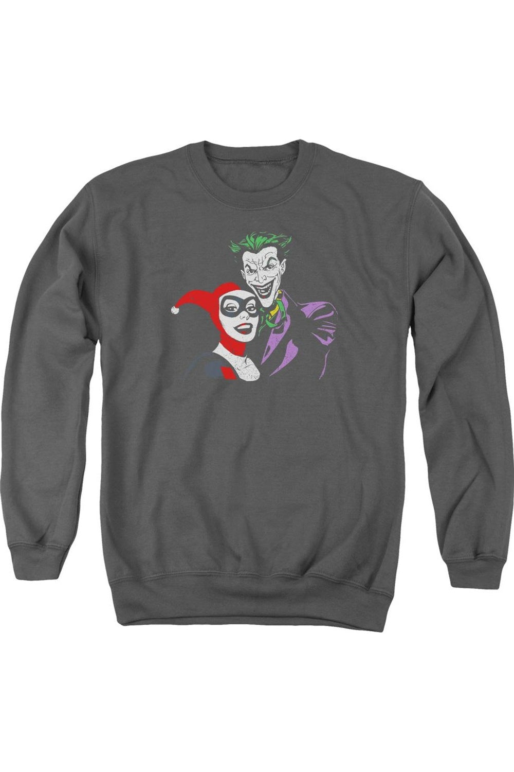 

Толстовка с круглым вырезом для взрослых Batman Joker & Harley Gildan, цвет charcoal