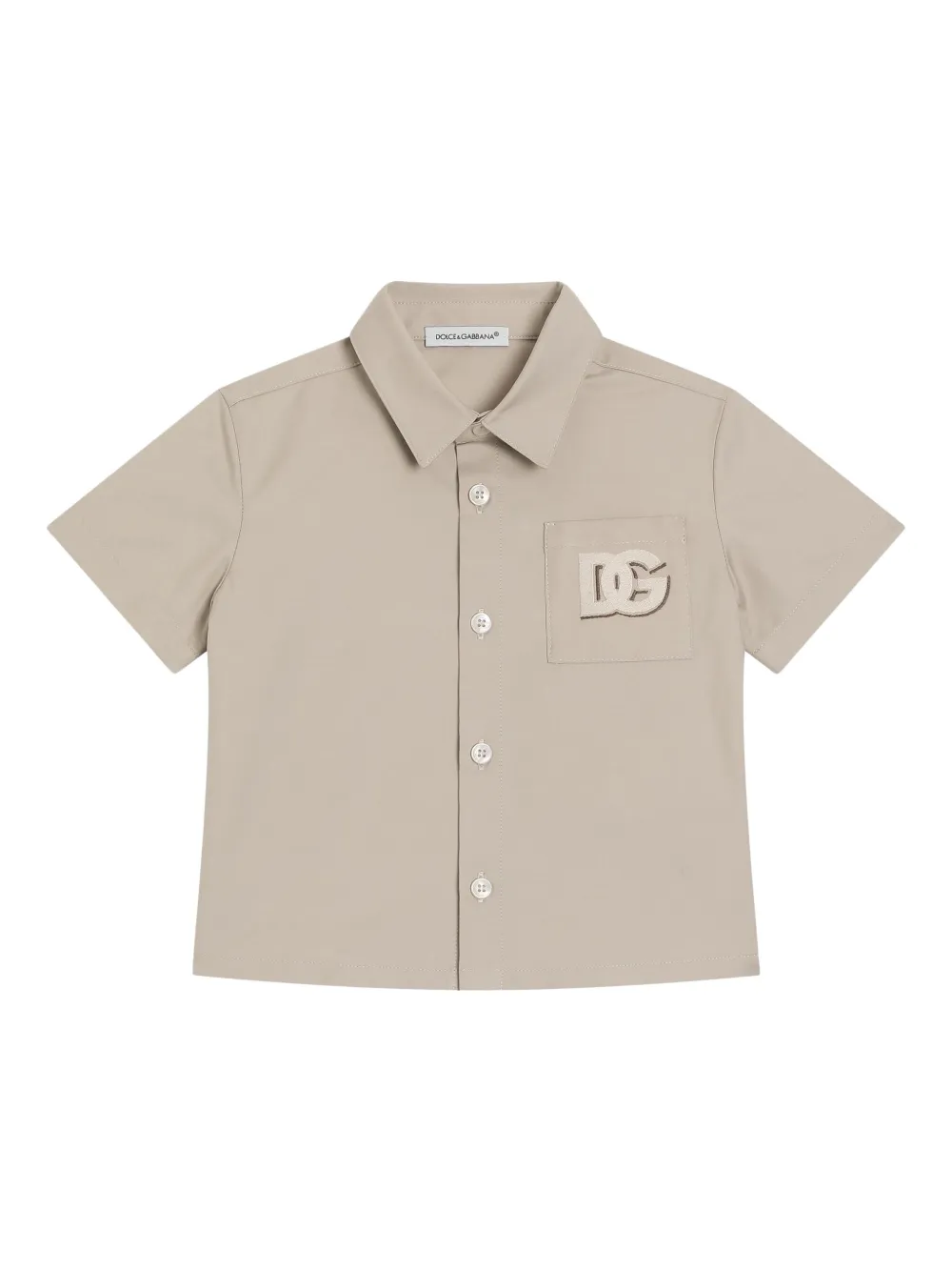 

Рубашка с вышивкой DG Dolce & Gabbana Kids, нейтральный