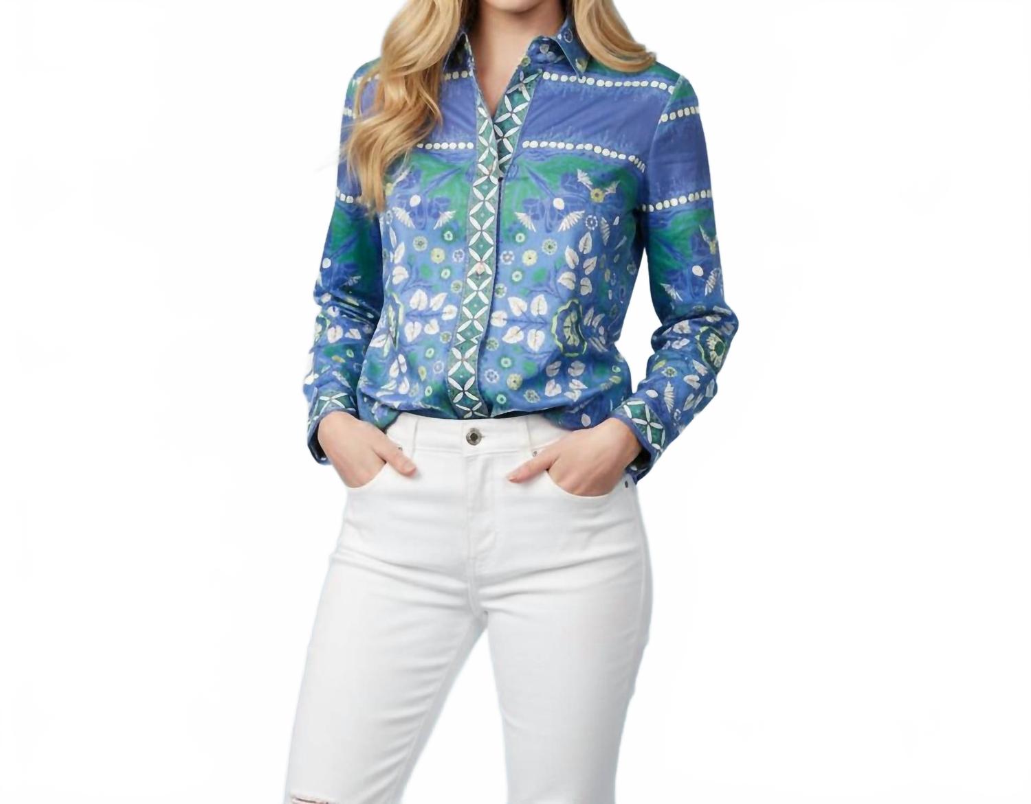 

Базовая блузка синего цвета Patty Kim, синий