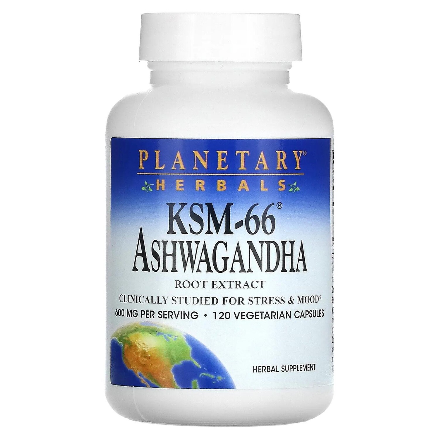 

Planetary Herbals KSM-66 ашваганда 600 мг 120 вегетарианских капсул